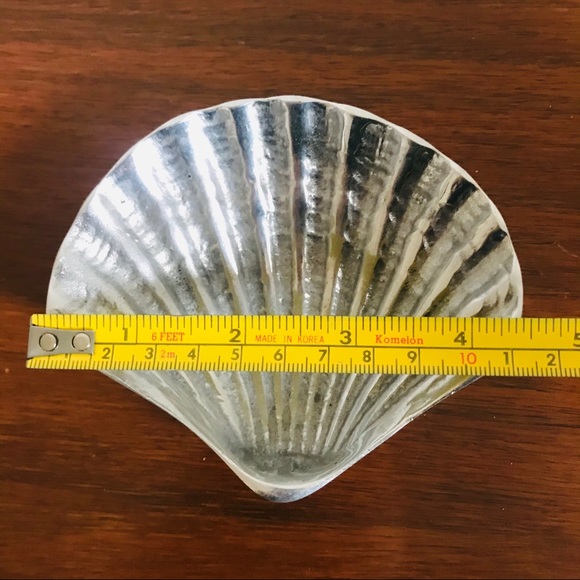 Mexican pewter seashell ring dish - Picture 5 of 7